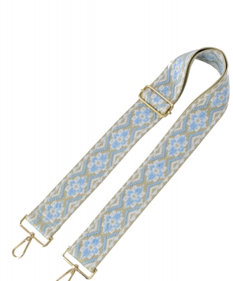 2" Wide Aztec Tribal Pattern Guitar Strap  SS050A AQUA